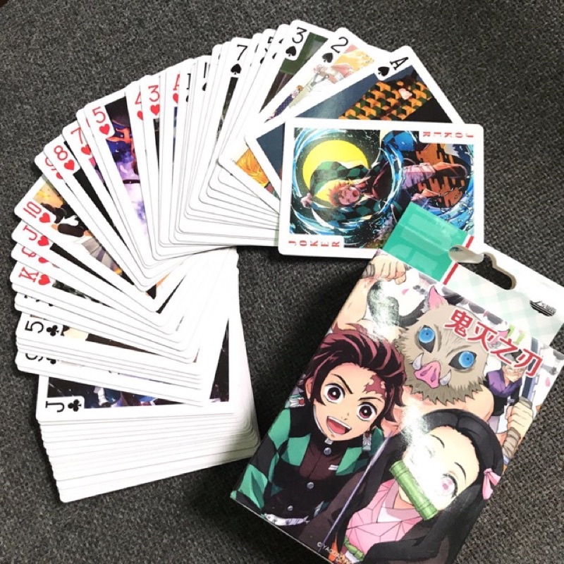 Bộ bài Tây Kimetsu no yaiba 54 quân bài ảnh khác nhau/bộ bài Tú lơ khơ Kimetsu no yaiba