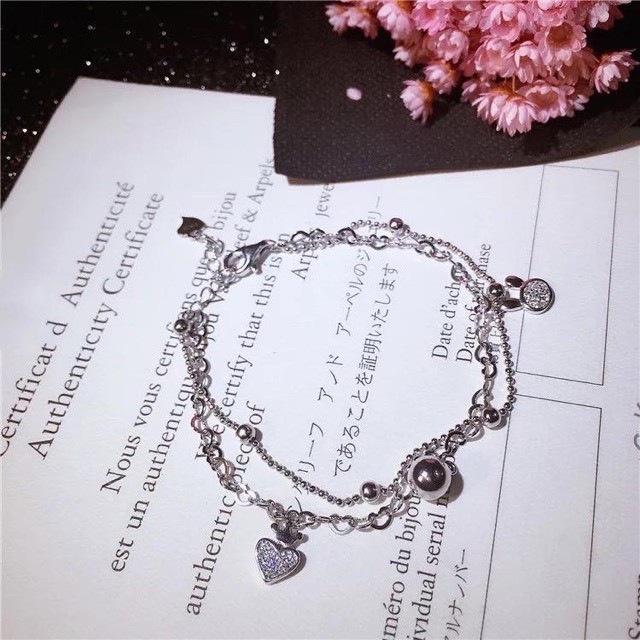 Lắc tay bạc H.A.S hình thỏ bunny đính đá - Vòng tay chuẩn bạc 925 LT0012