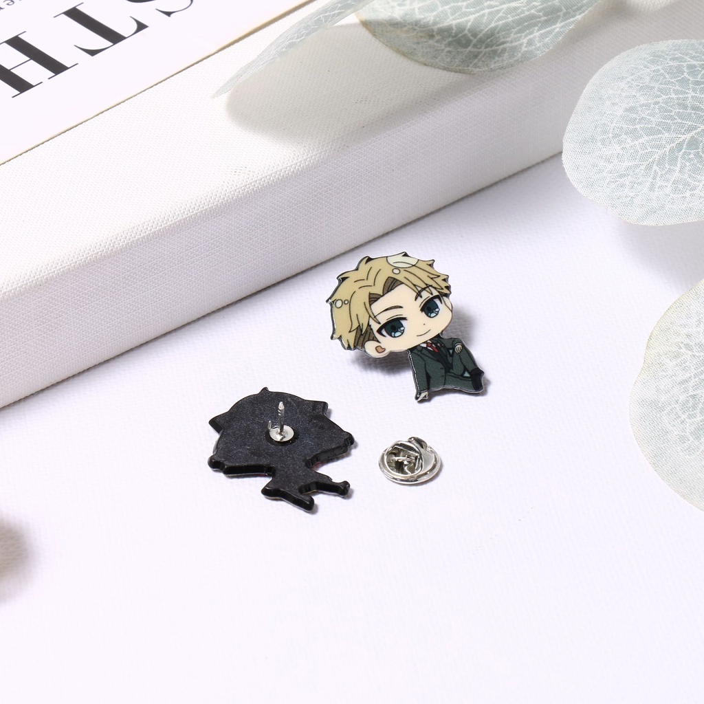 Huy Hiệu Cài Áo Hình Nhân Vật Loid Anya Trong Phim Hoạt Hình SPY×FAMILY