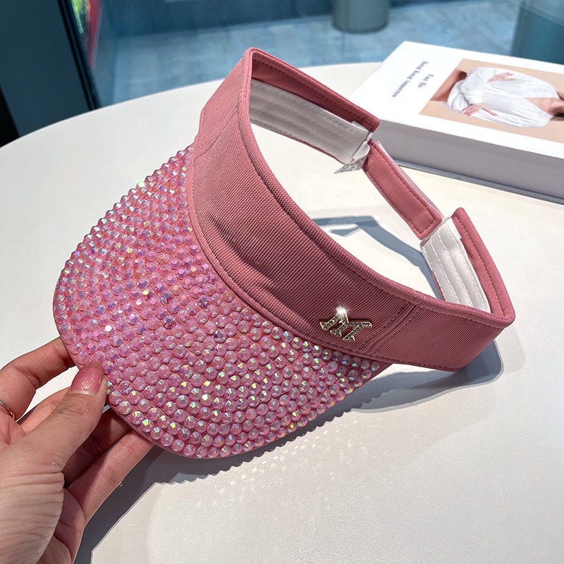 Nón Lưỡi Trai Hở Chóp Đính Đá Phong Cách Thể Thao Dành Cho Nữ