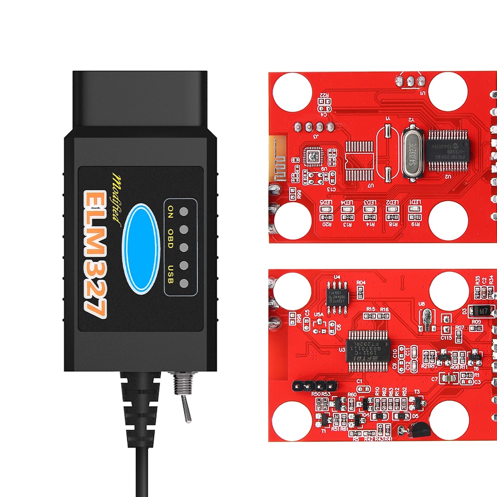 Dây Cáp Chẩn Đoán Lỗi Ô Tô OBD ELM327 USB OBD2 OBDII MS CAN / HS CAN Cho Window10