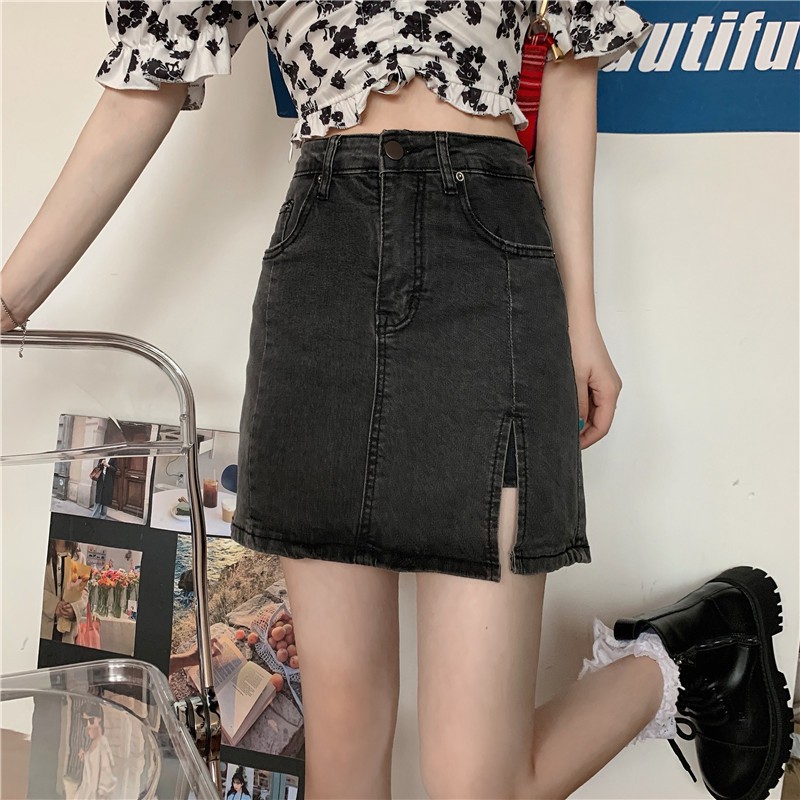 Xiaozhainv Chân Váy Bằng Vải Jeans Kiểu Dáng Chữ A Thời Trang Quyến Rũ Cho Nữ | BigBuy360 - bigbuy360.vn