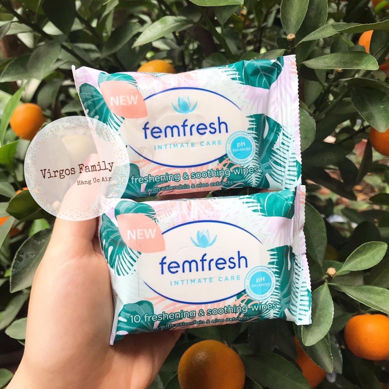 Combo 3 gói giấy ướt vệ sinh vùng kín Femfresh Intimate Care