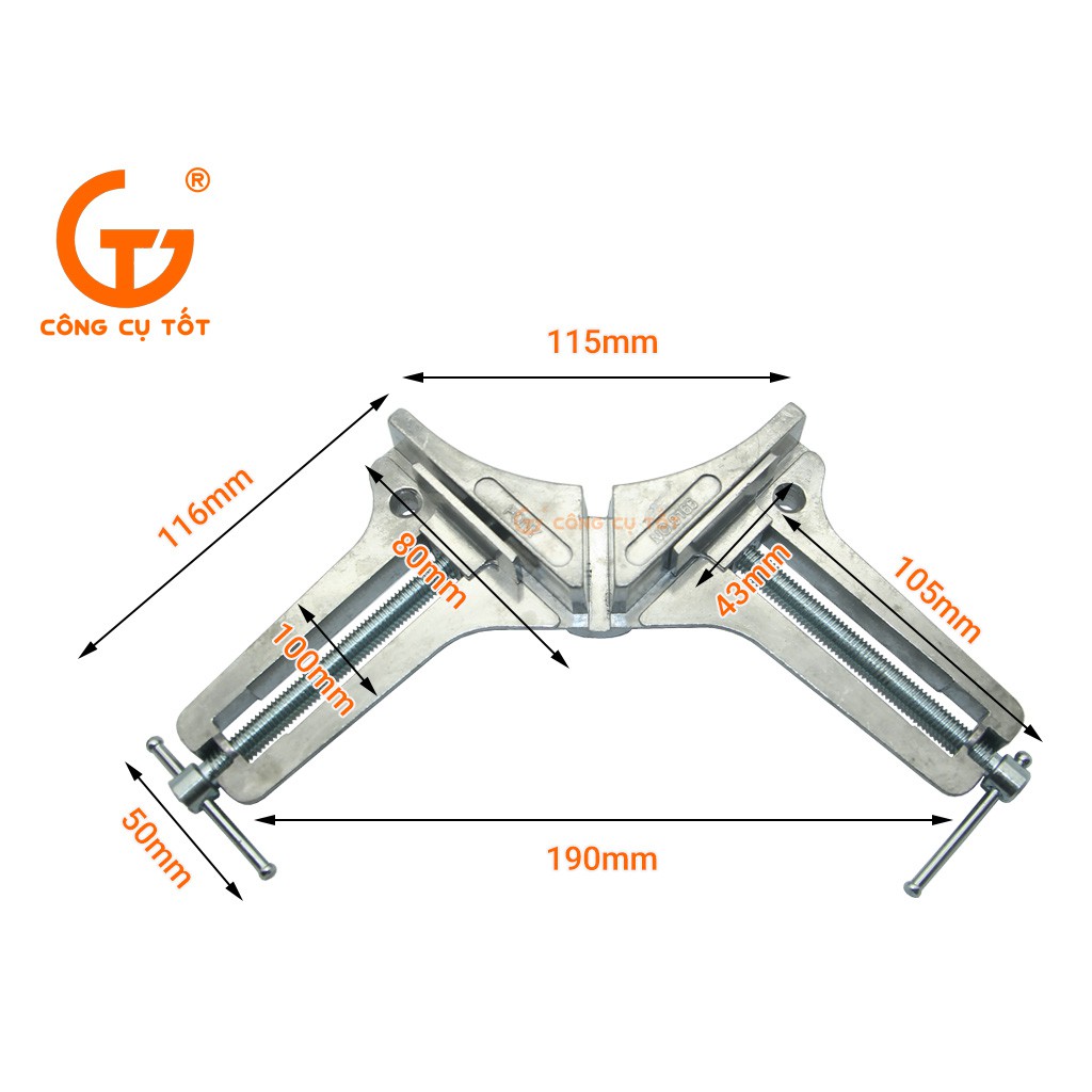 Eto góc vuông hợp kim dày chuyên gắn bể cá, gia công cơ khí, hàn lắp đặt...