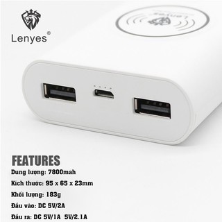Sạc Không Dây Lenyes W8 7800mAh