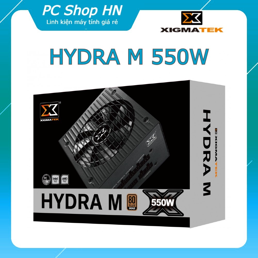 Nguồn máy tính XIGMATEK HYDRA M 550 (EN44207) - 80PLUS BRONZE, 100% CÁP RỜI - DẠNG DẸT