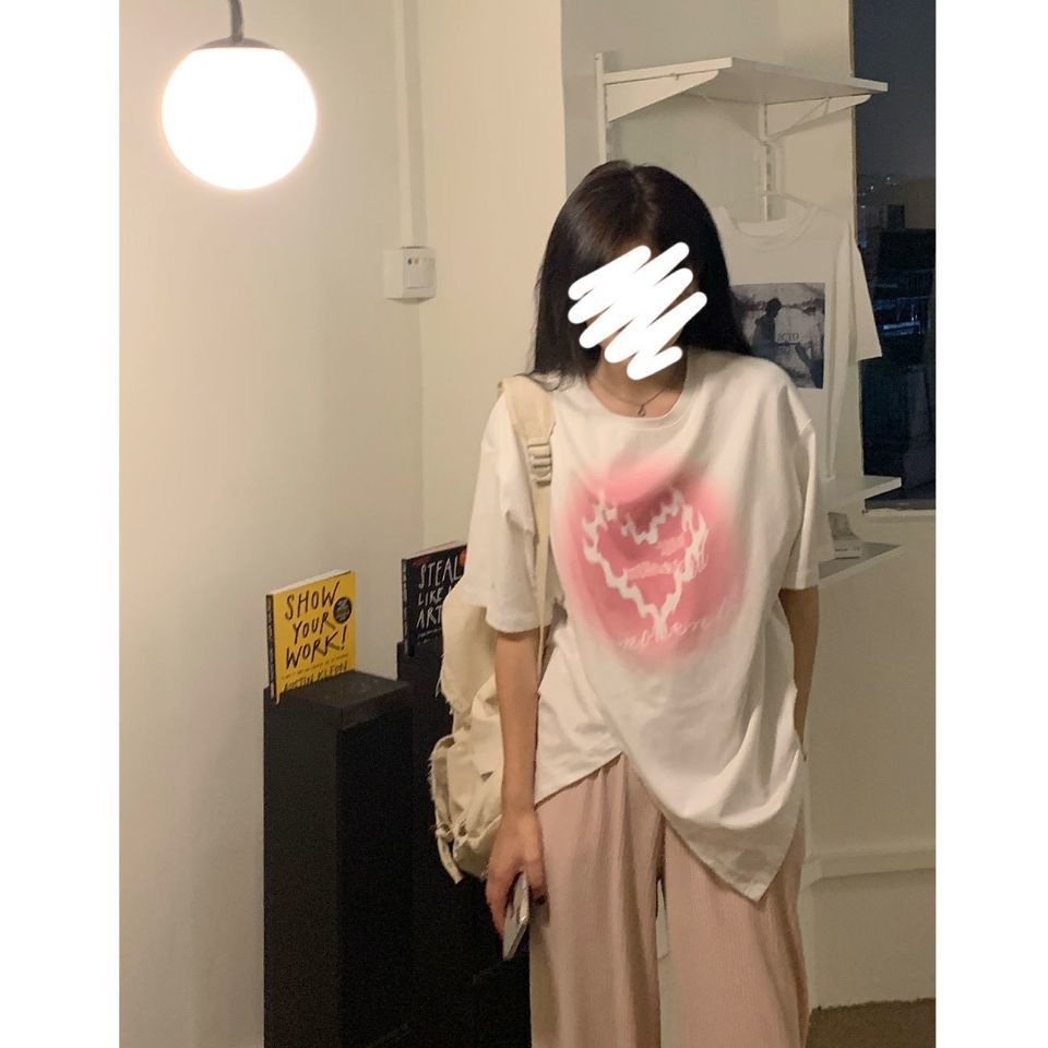 Áo Thun Tay Ngắn Cổ Tròn Hai Mặt Thiết Kế Bất Đối Xứng Thời Trang Mùa Hè Mới SIZE Lớn 30-80kg Cho Nữ