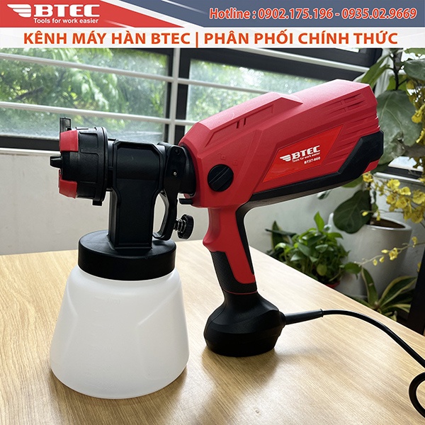 Máy phun sơn mini cầm tay BTEC BT27-800 công suất 600w