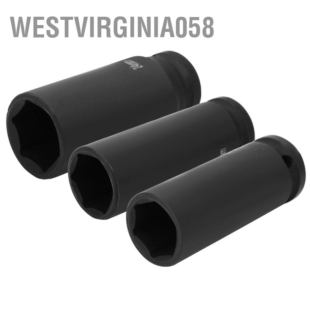Có thể bán buôn  Truyền động 1/2 inch 21/22 / 24mm Ổ cắm tác động sâu theo hệ mét 6 điểm Khí nén khí nén Socke Westvirginia058