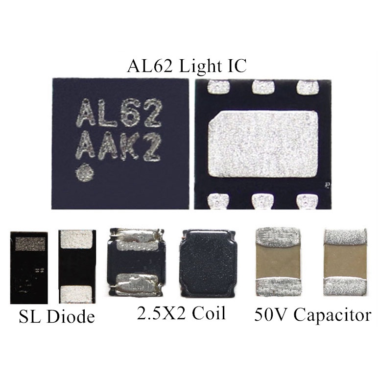 Đèn Điện Thoại Android Cho Bộ AL62 Đèn Nền IC + Cuộn 2.5x2 + Diode AD + Tụ Điện 50V 4 Cái / bộ pxa4 