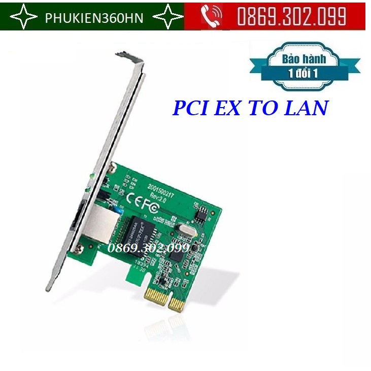 Cạc chuyển đổi Card PCI Express sang cổng Lan