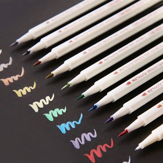 Bút vẽ lông mềm Brush STA Metallic ánh kim nhũ nhiều màu sắc