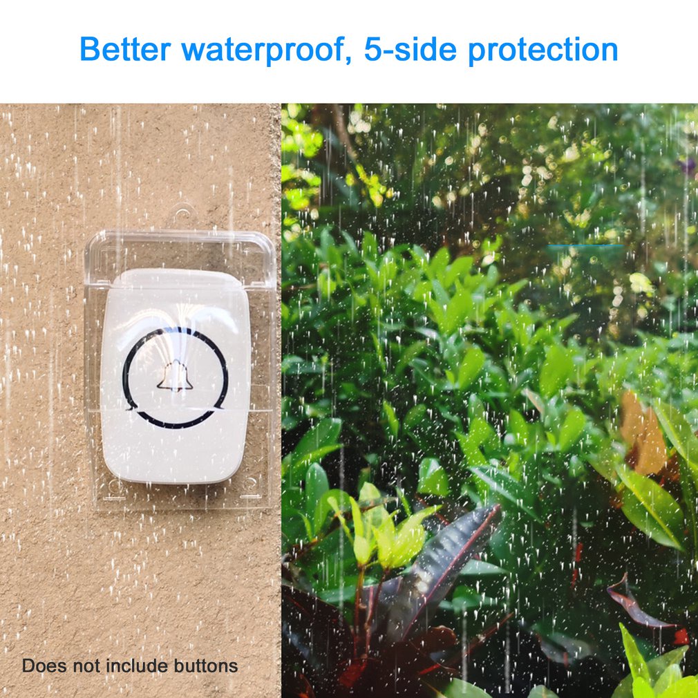 Nắp Bảo Vệ Chống Nước Cho Chuông Cửa Không Dây Hộp bảo vệ chuông cửa trong suốt và nắng ngoài trời