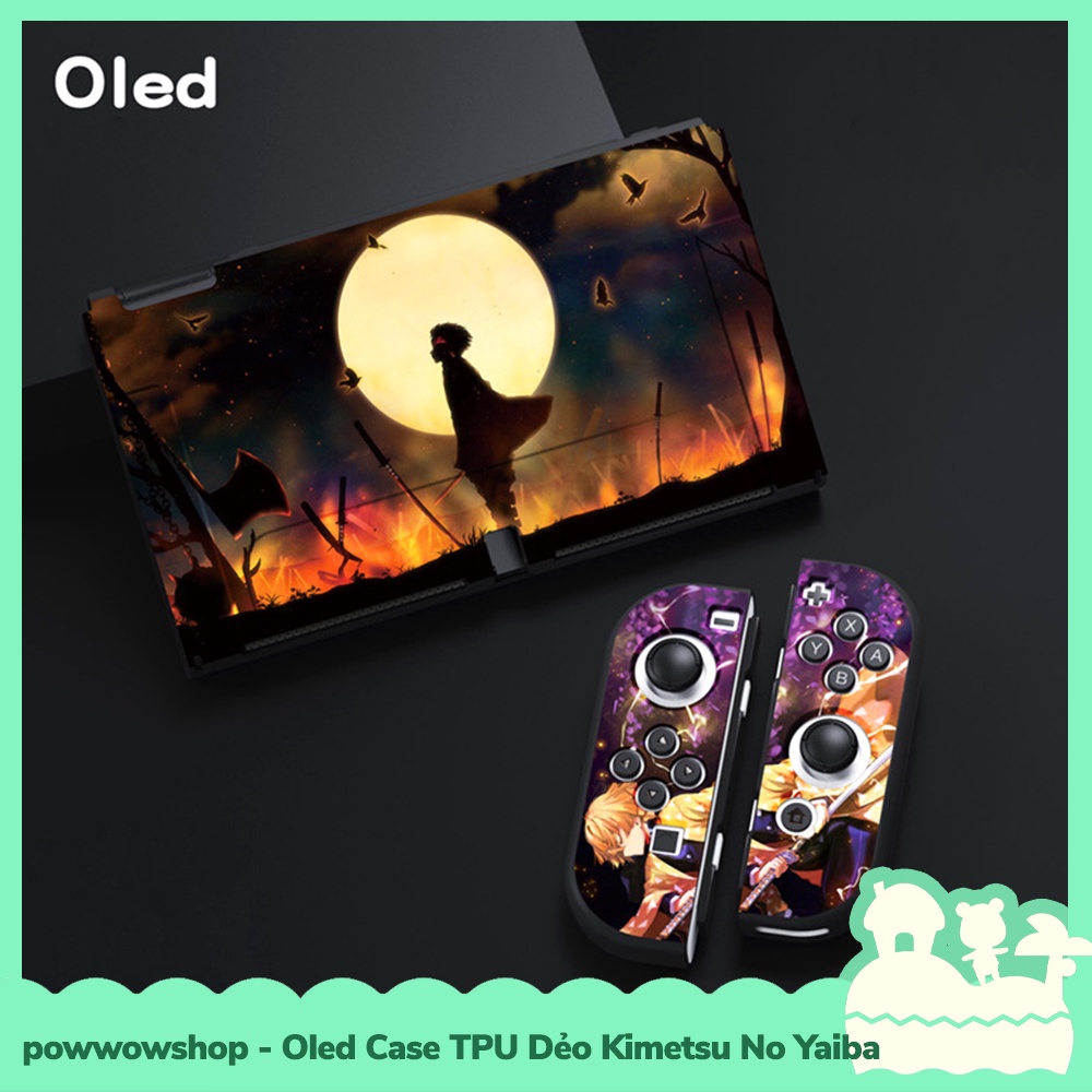 [Sẵn VN - Hỏa Tốc] OLED Phụ Kiện Case Ốp TPU Dẻo Cho Máy Game Cầm Tay Nintendo Switch Oled Phong Cách Kimetsu No Yaiba