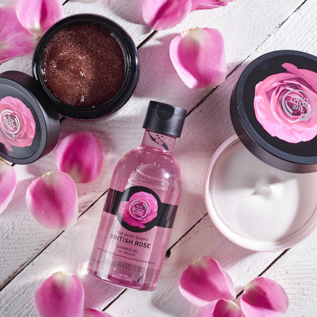 BỘ DƯỠNG THỂ CHĂM SÓC DA CAO CẤP THE BODY SHOP BRITISH ROSE