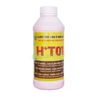 Chất tẩy cặn mảng bám bồn cầu, men sứ, cặn canxi vòi sen inox, cặn đá nhân tạo HT01 500ml