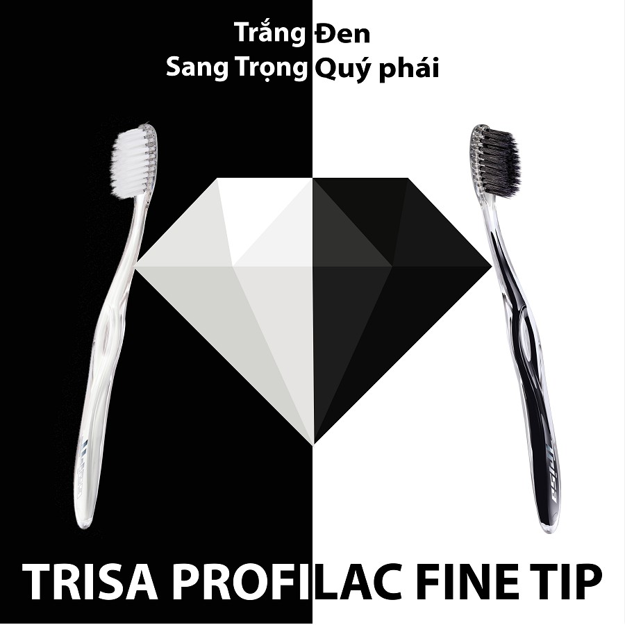 Bàn Chải Đánh Răng Lông Mềm Trisa Profilac Fine Tip Cước Lông Tơ Bàn Chải Siêu Mềm Chạm Đến Từng Kẽ Răng