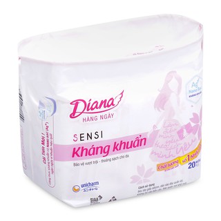 Bộ 3 gói BVS Diana hàng ngày sensi kháng khuẩn 20 miếng