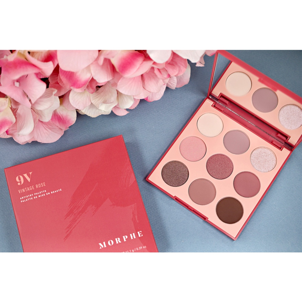 Morphe - Bảng Phấn Mắt 9 Ô Morphe 9V Vintage Rose Artistry Palette 11.1g