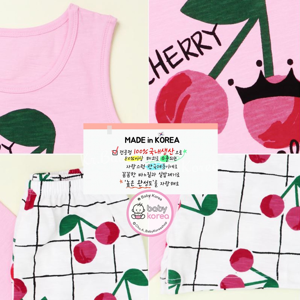 Bộ quần áo cotton giấy sát nách cho bé trai bé gái chất cotton mềm nhẹ siêu mát Hàn Quốc thời trang trẻ em BABY KOREA