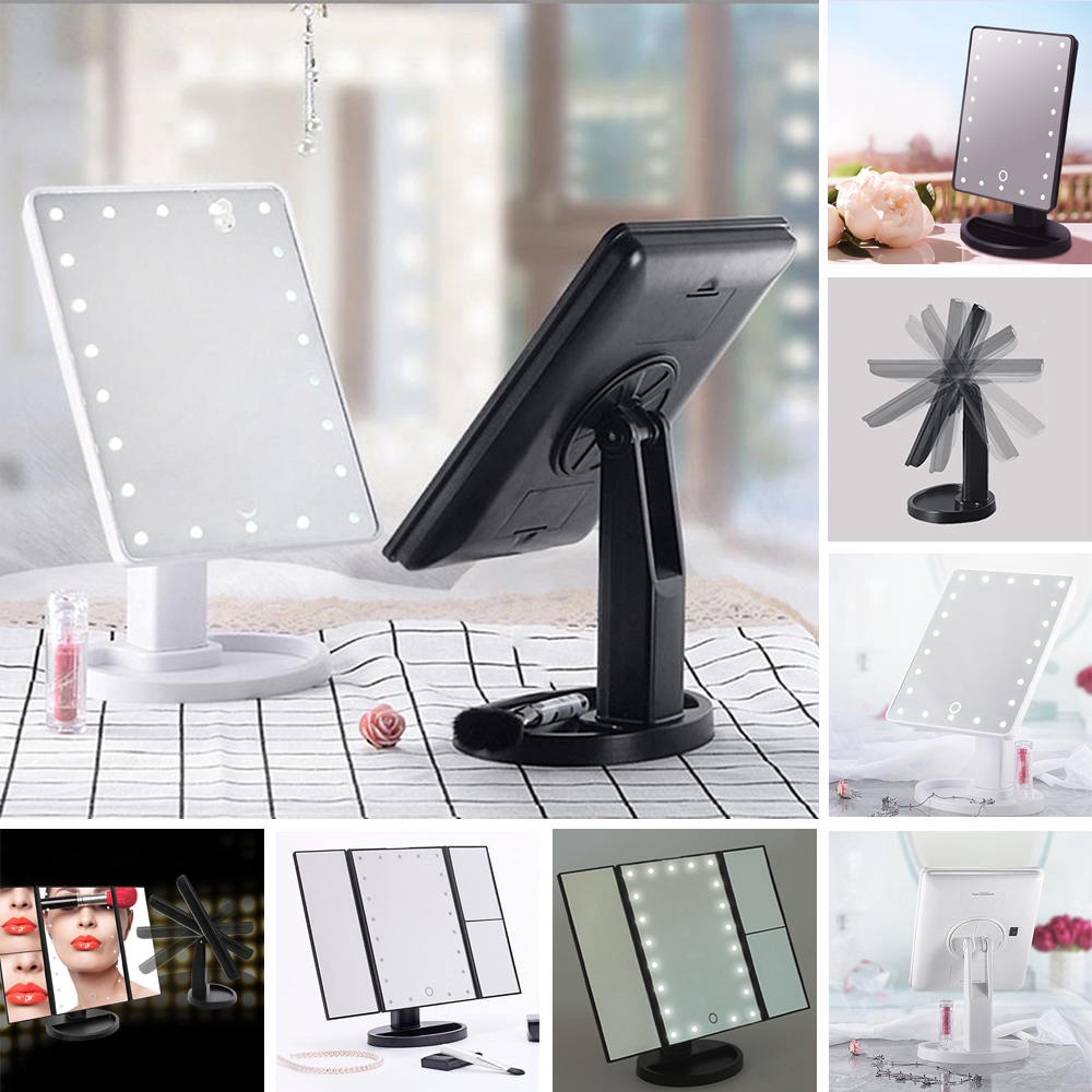 Gương trang điểm để bàn với 22 bóng đèn led tiện dụng