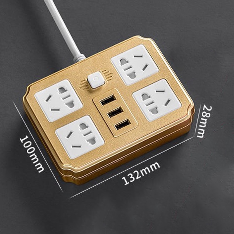 Ổ cắm điện đa năng gồm 4 ổ cắm và 3 cổng USB hàng chính hãng