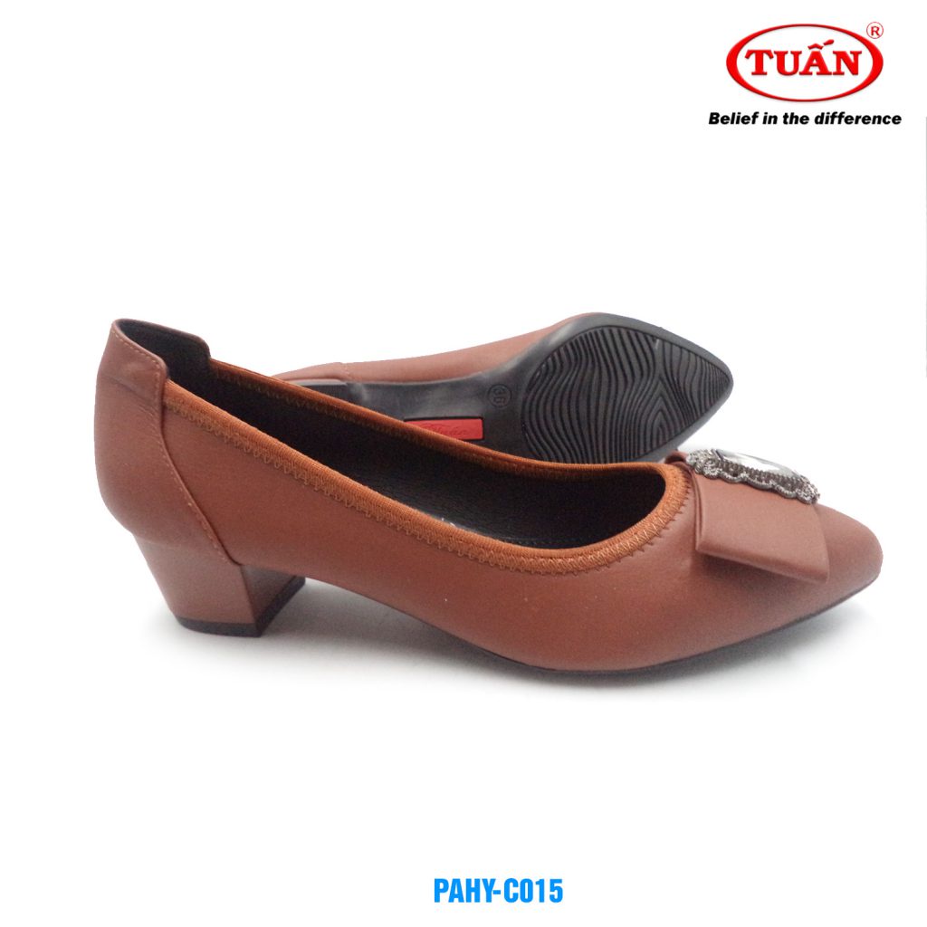 Giày nữ công sở da microfiber gót 3f 💥BIG SIZE💥35 đến 42 thương hiệu Tuấn PAHY-015
