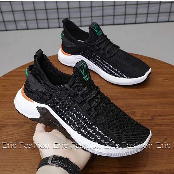 Giày thể thao nam năng động G999 giày sneaker nam đế cao su 3 vạch Eric Fashion