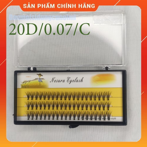 Lông mi giả chùm 20D Nesura Hàn Quốc [xả kho] mi giả chùm tự nối 20D/0.07/C, độ dày 0.07, độ dài 8-12mm