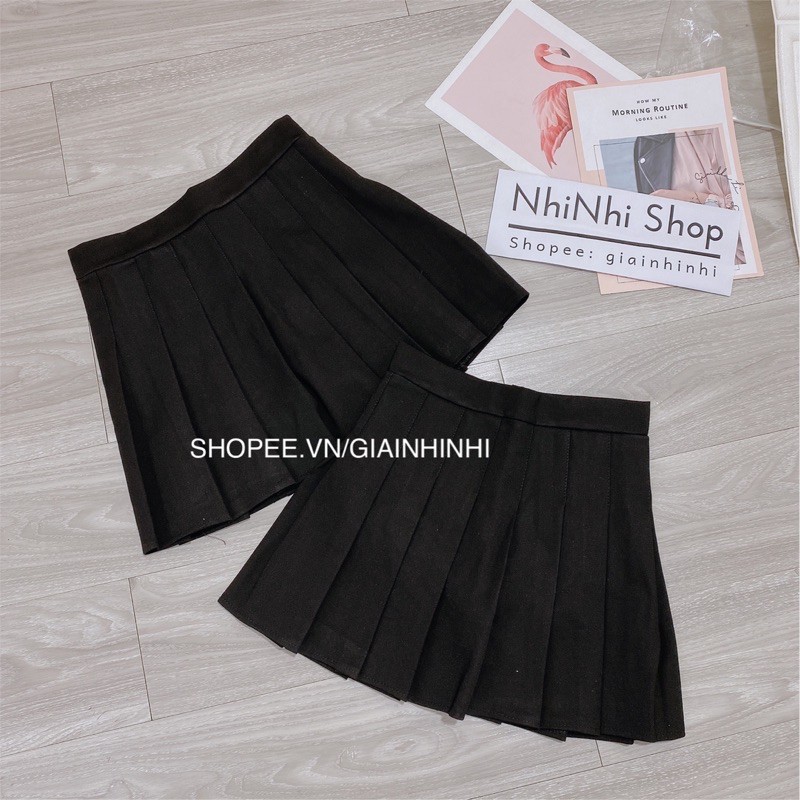 Chân váy tennis chất umi siêu dày dặn, Chân váy xếp ly cạp cao CV1063 - NhiNhiShop