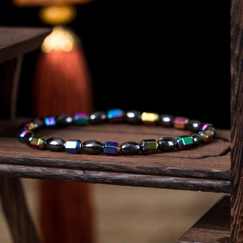 Lắc chân xâu hạt đá nhiều màu giúp giảm cân dành cho nam nữ