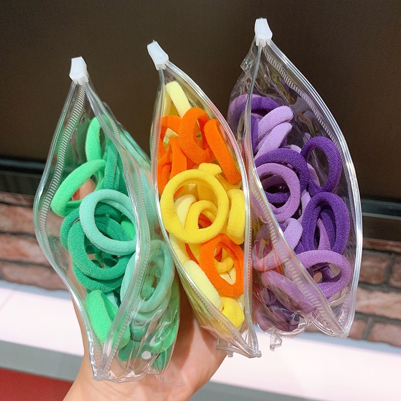 Set 50 Dây Cột Tóc Nhiều Màu Sắc Dễ Thương Cho Bé Gái