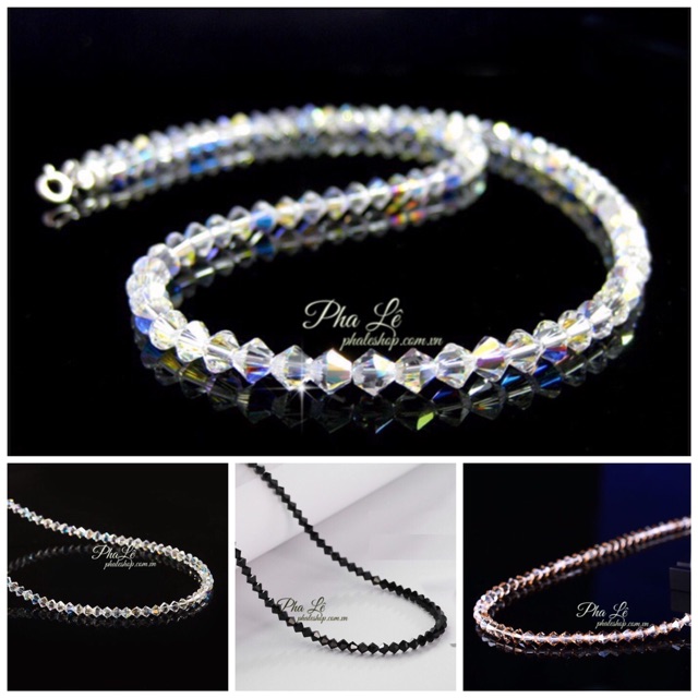 Vòng Cổ Pha Lê Nón Nhọn S04mm Được Thiết Kế Từ Pha Lê Swarovski