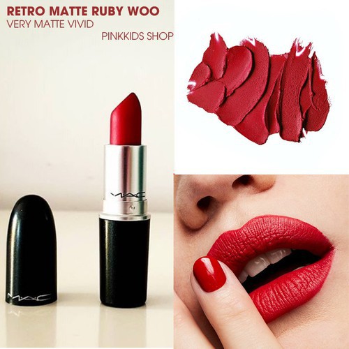 [Auth 100%-fullsize] Son Mac Marrakesh retro matte lipstick rouge à lefvres -cosmetic999