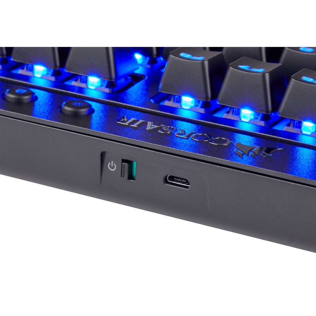 Bàn Phím Cơ Máy Tính Chơi Game Không Dây - Corsair K63 Wireless Blue LED - Hàng Chính Hãng