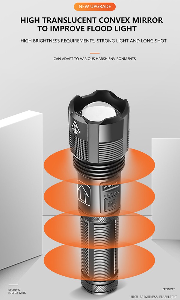  Đèn Pin Xhp50 Led 60000 Lumens Với Cổng Sạc Usb 18650 | BigBuy360 - bigbuy360.vn