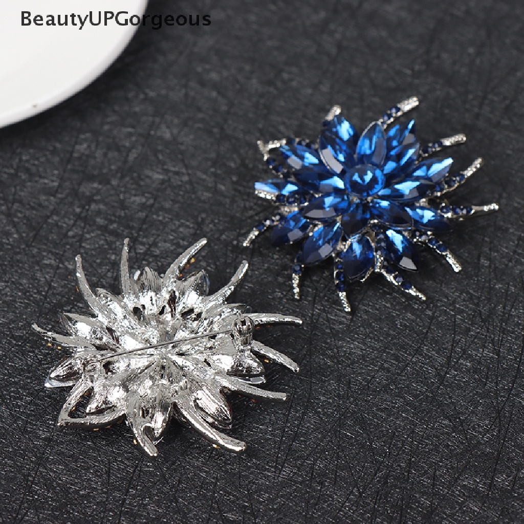 [Beautyup Gorgeous] Ghim Cài Áo Hình Hoa Hướng Dương Đính Pha Lê Giả Sang Trọng Cá Tính Cho Nữ