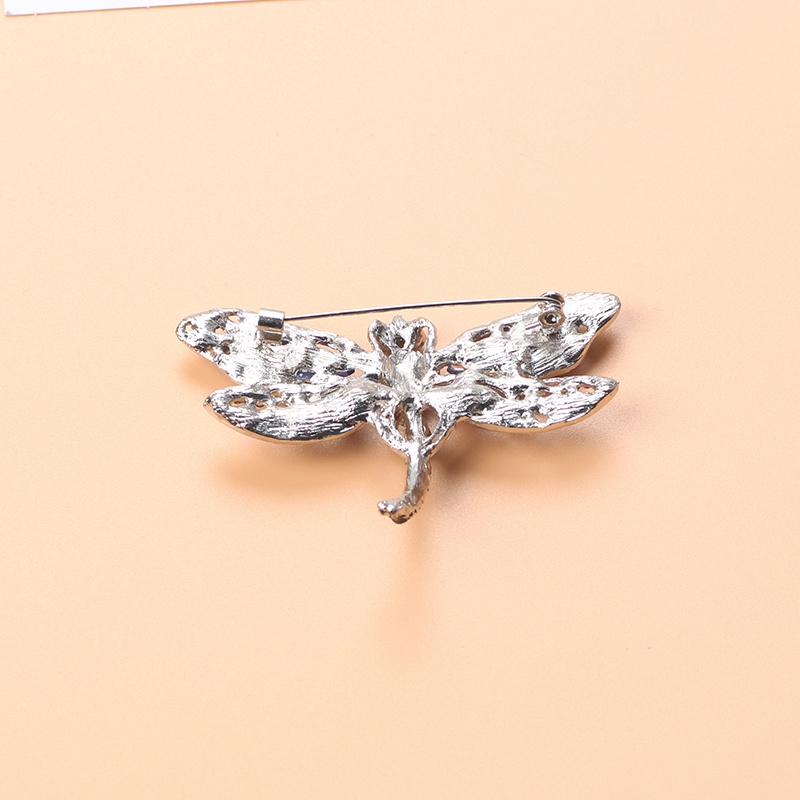 Trâm Cài Áo Hình Chuồn Chuồn Đính Đá Pha Lê Xanh Lam Nhiều Màu Thời Trang Cao Cấp