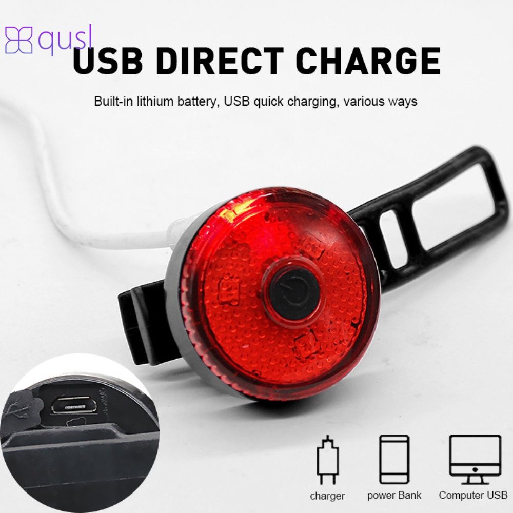 Mini 3 LED Xe Đạp Đuôi Ánh Sáng USB Có Thu Phí Xe Đạp Phía Sau Đèn IPX4 An Toàn Không Thấm Nước Cảnh Báo Ánh Sáng Đi Xe Đạp Đội Mũ Bảo Hiểm Ánh Sáng (trong kho)