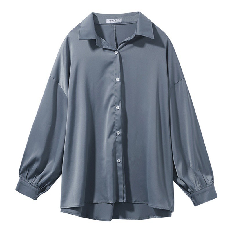 Áo Sơ Mi Nữ Tay Dài Phong Cách Cổ Điển Hồng Kông Thời Trang