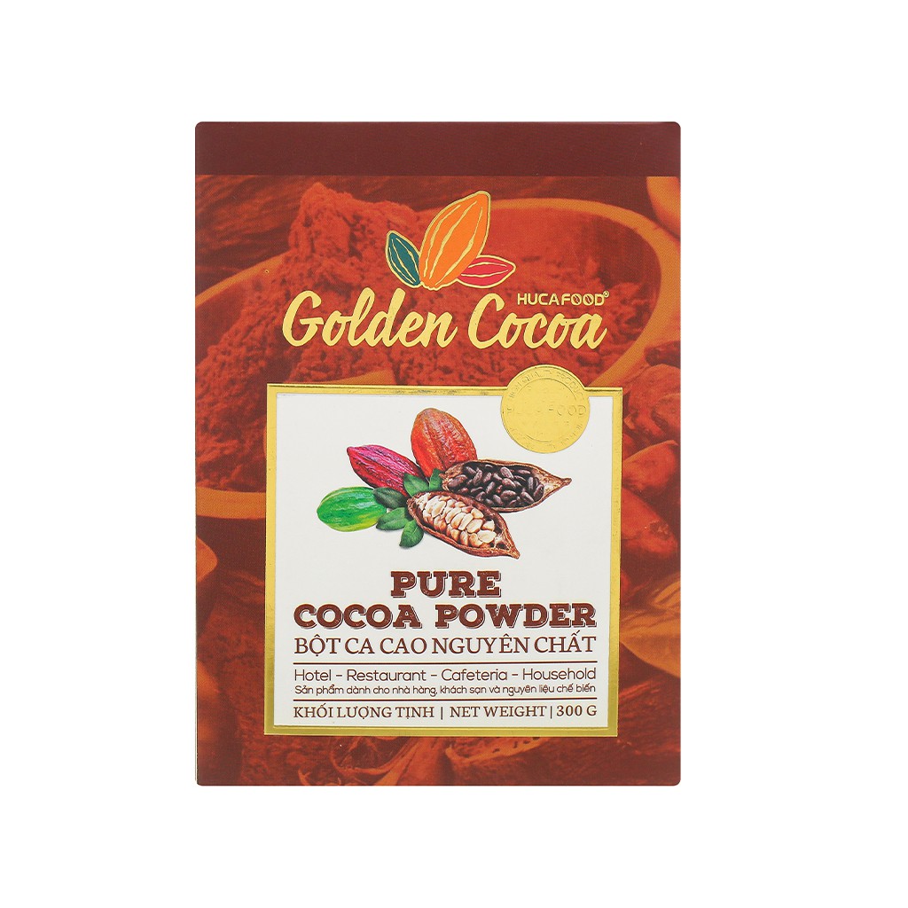 Bột cacao nguyên chất Con chồn vàng Golden Cocoa hộp 300g