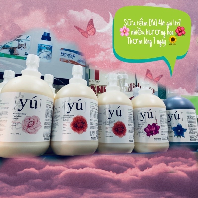 [ 500ml dùng thử ] Sữa tắm Yú cao cấp cho chó mèo