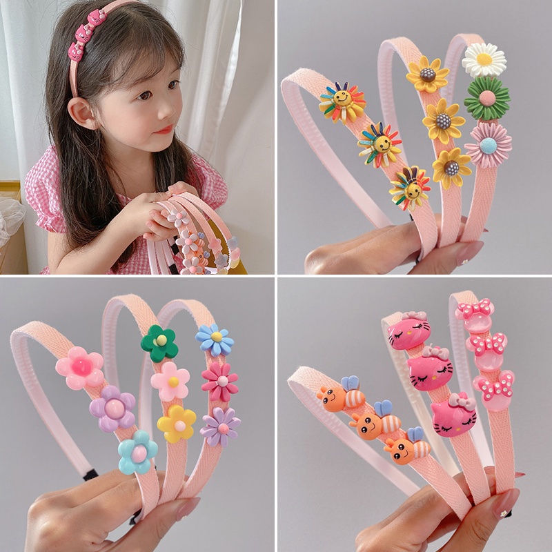 Cài tóc họa tiết hoa cúc phong cách Hàn Quốc dễ thương cho bé gái