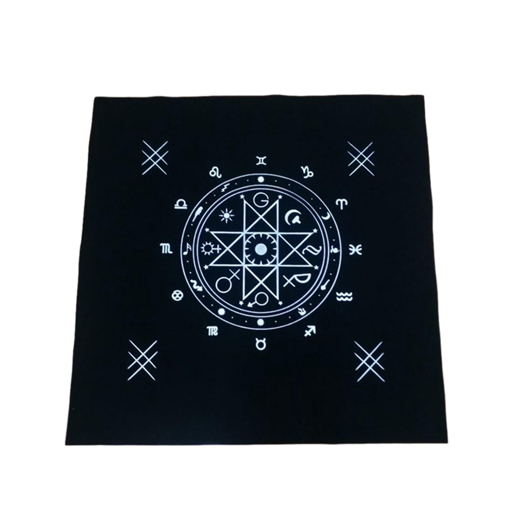 [Tarot] 50*50CM Tarot Tablecloth Black Flannel Board Game Tablecloth