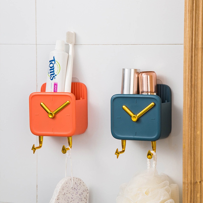 Hộp Đựng Cọ Trang Điểm / Điện Thoại Gắn Tường Kèm Móc Treo Tiện Dụng Cho Nhà Bếp / Phòng Tắm