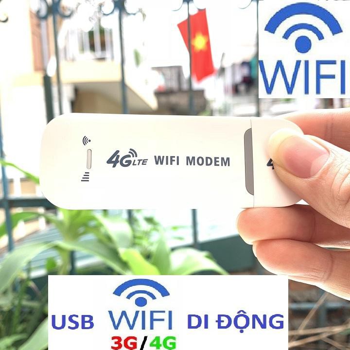 Modem Wifi 4G Dongle LTE  Usb Phát Wifi Thế Hệ Mới Phát Mạng Tốc Độ Quốc Tế Lắp Sim Cắm Là Chạy TẶNG SIM 4G DATA KHỦNG