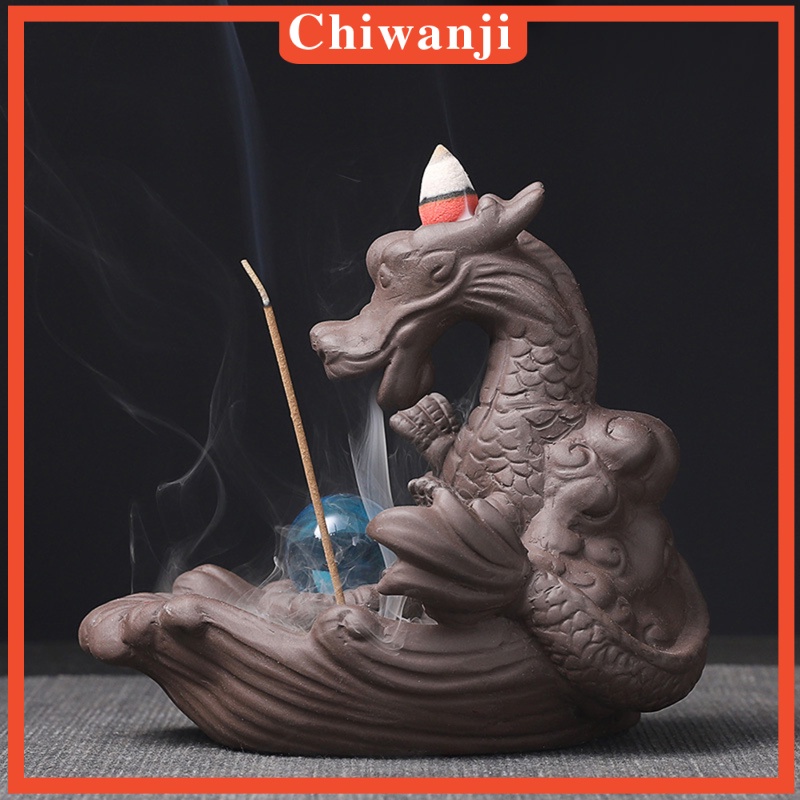 [CHIWANJI] Incense Burner Waterfall Backflow Cone Censer Home Teahouse Temple Decor