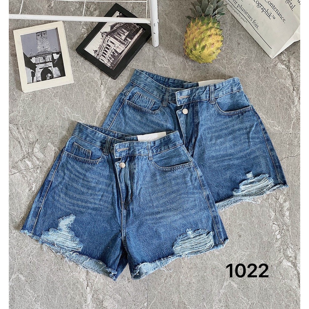 Quần Short Jean Nữ Rách Bigsize Từ Size S đến Size 35 MS1022