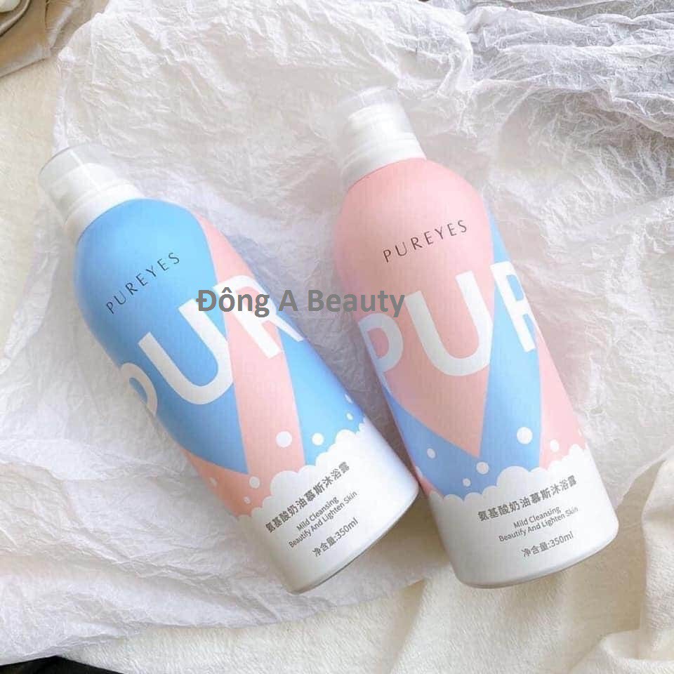 ⚡ Sẵn Hàng ⚡Sữa Tắm Pureyes Tạo Bọt Trắng Da 350ml