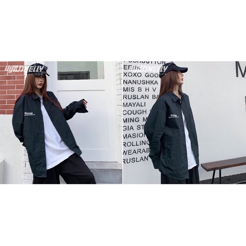 Áo sơ mi nelly chất dày dặn sale (có sẵn) wussup ws014